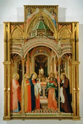 Præsentationen i templet (tempera på træ)