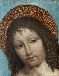 Saint Sebastian - Maleri af Ambrogio Stefani da Fossano, dit il Bergognone eller Borgognone (Le Bouguignon) (1453-1523), olie på træ (23x18 cm) - Saint Sebastian, Olie på træ af Ambrogio Bergognone, slutningen af ​​det 15.-begyndelsen af ​​1500-tallet - Pr