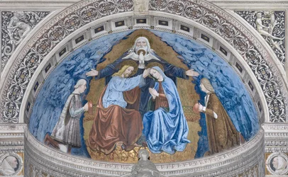 Jomfru Marias kroning med Gud og Helligånden mellem Francesco og Ludovico Sforza, 1500-1522