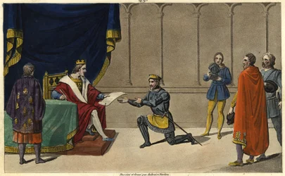 I 1327 omdannede Charles IV the Bel (1294-1328) Bourbons herredømme til et hertugpar (duche pairie) til fordel for lyskens søn af Robert de Clermont og barnebarn af Saint-Louis, Louis I.