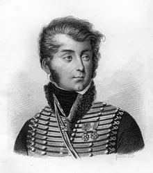 Louis François, Baron Lejeune, brigadegeneral og militærmaler (1775-1848) - i” Portrætter af de franske generaler efter franskmændenes sejre og erobringer””. Graveret af Ambroise Tardieu i 1818. Stella Collection.
