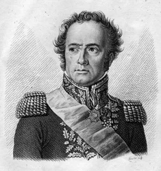 Maximilien Sébastien Foy.Fransk general og politiker (1775 til 1825) - i” Portrætter af de franske generaler efter franskmændenes sejre og erobringer””. Graveret af Ambroise Tardieu i 1818. Stella Collection.