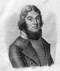 Portræt af general Lazare Louis Hoche (1768-1797) - i "" Portrætter af de franske generaler efter franskmændenes sejre og erobringer". Graveret af Ambroise Tardieu i 1818. Stella Collection.
