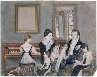 Familien Schuyler, 1824 (wc på papir)