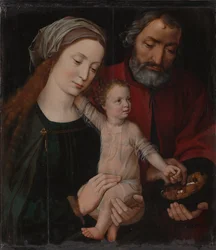 Den hellige familie, 1525-1530.