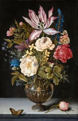 Stilleben med blomster