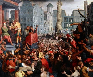 The Judgment of Zaleucus, ca. 1606 (olie på panel)