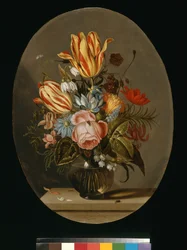 En vase med blomster, ca. 1633 (olie på lærred)