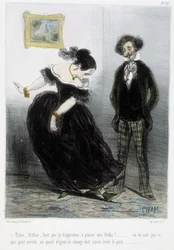 Karikatur - i "" Madeleines"" af Cham, v.1870-1880