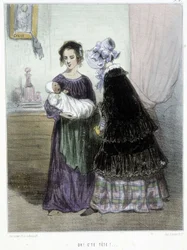 Åh, det er dit hoved! (uværdig mor) - i "" Madeleines"" af Cham, v.1870-1880