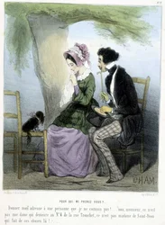 Hvem tror du, jeg er? - i “” Madeleines”” af Cham, v.1870-1880