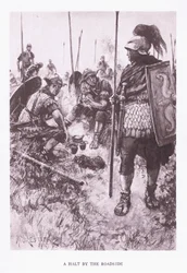 Et stop ved vejkanten, illustration fra The Roman Soldier, 1928