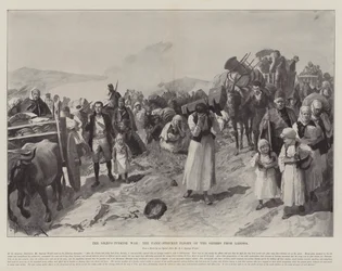 Den græsk-tyrkiske krig, grækernes panikslagne flugt fra Larissa