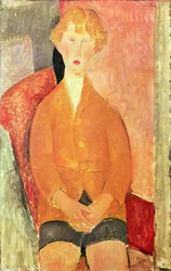 Dreng i shorts, ca. 1918