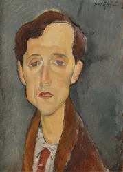 Portræt af Frans Hellens (1881-1972) af Modigliani, Amedeo (1884-1920). Olie på lærred, størrelse: 46x34