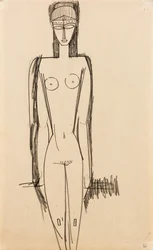 Stående nøgen; Nu debout, c.1910-1911