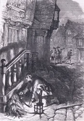 Påvisning af en brandstift, illustration fra Cassells History of the United States udgivet af Cassell, Petter & Galpin, ca. 1900 (litho)