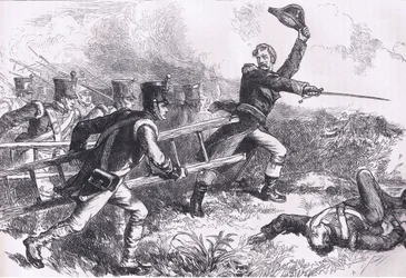 Pakenham leder angrebet af New Orleans, illustration fra Cassells History of the United States udgivet af Cassell, Petter & Galpin, ca. 1900 (litho)