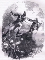 Angrebet på Stony Point, illustration fra Cassells History of the United States udgivet af Cassell, Petter & Galpin, ca. 1900 (litho)