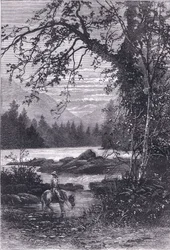 View of North Carolina, illustration fra Cassells History of the United States udgivet af Cassell, Petter & Galpin, ca. 1900 (litho)