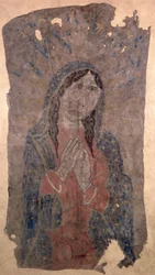 Maleri af en madonna, Pueblo-indianer