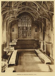 Princeton University: Interiør af Proctor Memorial Hall (s/h foto)