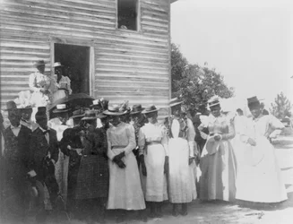 En afroamerikansk kirke i Georgia, ca. 1899 (s/h-foto)