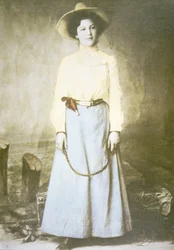 Anna Webb fra Kansas, ca. 1880 (s/h-foto)