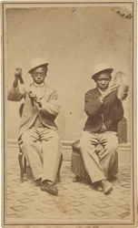 "Klokkedrenge i Barrett House, Burlington, Iowa", ca. 1863 (foto)