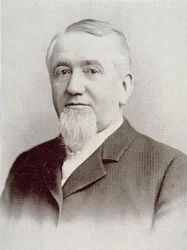 George M. Pullman (1831-97) (s/hvid foto)