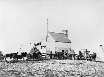 Hovedkvarteret for Sanitary Commission, Brandy Station, Virginia, 1863