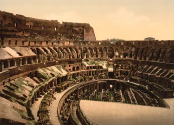 Interiør af Colosseum, Rom, ca. 1890-1900 (fotomekanisk tryk)