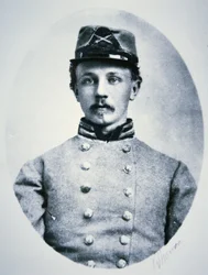 Israel Spencer, konfødereret hærsoldat (s/h-billede)