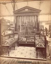 Kuffel & Essers Exhibit, Main Building, Centennial International Exhibition, Philadelphia, 1876 (albumin print)