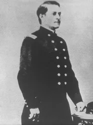 Major Marcus A. Reno fra 7. U.S. Kavaleri (s/h-billede)