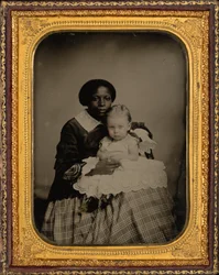 Portræt af en kvinde og et barn,ca. 1860 (foto)