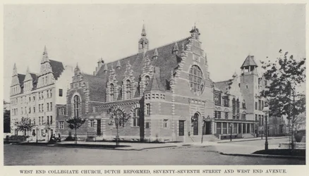 West End Collegiate Church, Dutch Reformed, Seventy-Seventh Street og West End Avenue (s/h-billede)