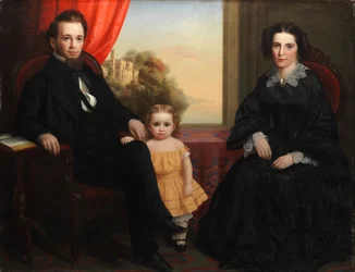 Et familiegruppeportræt, ca. 1850