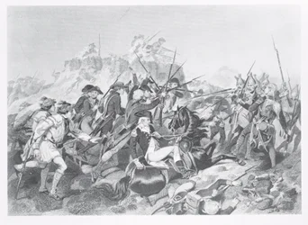 Slaget ved Saratoga - General Arnold såret i angrebet på Hessian Redoubt, 17. oktober 1777