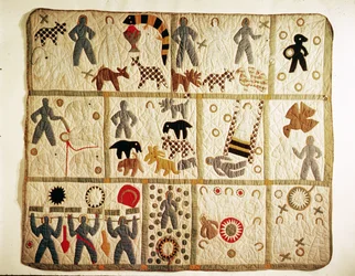 Bibelsk quilt, Virginia (bomuld med applikation)