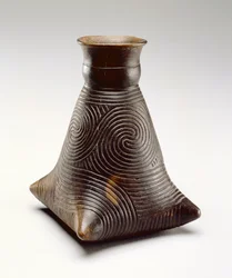 Caddo indskåret flaske, 1200-1500 (keramik)