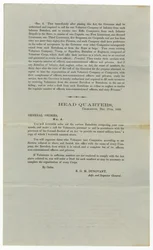 Indkaldelse til frivillige under General Order No.4, 27. december 1860