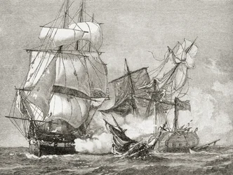 Erobringen af Guerriere ved forfatningen den 19. august 1812 fra 