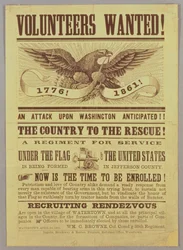 Borgerkrigsrekrutteringsplakat, 1861 (tryk)
