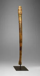Coup Stick, Yankton Sioux, ca. 1880 (træ, messing negle, pigment og varme filmærker)