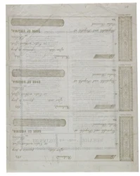 Dixie trykt på bagsiden af et ark checks, 1861