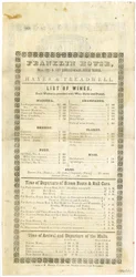 Franklin House vinkort for 23. maj 1844, 1844 (indgraveret menu)