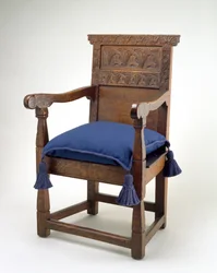 Great Chair, Essex County, Massachusetts, 1640-85 (hvid eg)