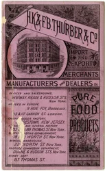 H.K. & F.B. Thurber & Co. handelshæfte, recto (graveret hæfte)