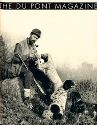 Mand med jagthunde, forside af DuPont Magazine, november 1934